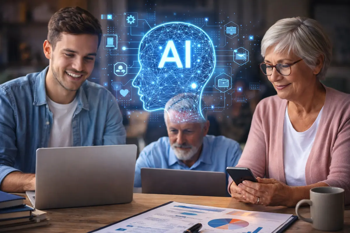 Generazioni e tecnologia AI insieme